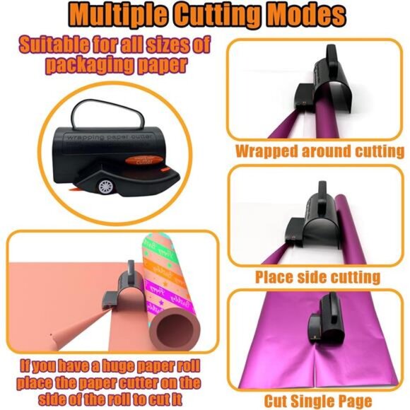 Wrapping Paper Roll Cutter with 3 PCS Blade Christmas Gift Wrap Cutter Tool - Picture 5 of 7